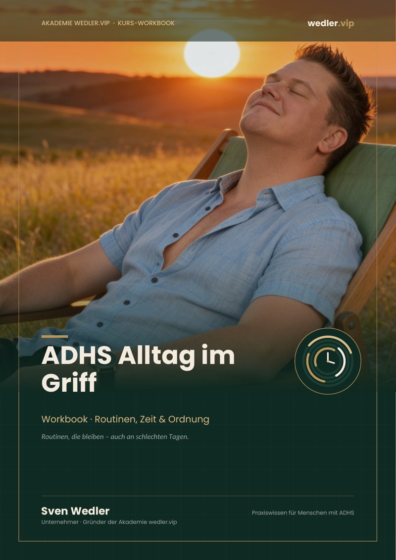 Cover: ADHS Alltag im Griff – Routinen, Zeit & Ordnung